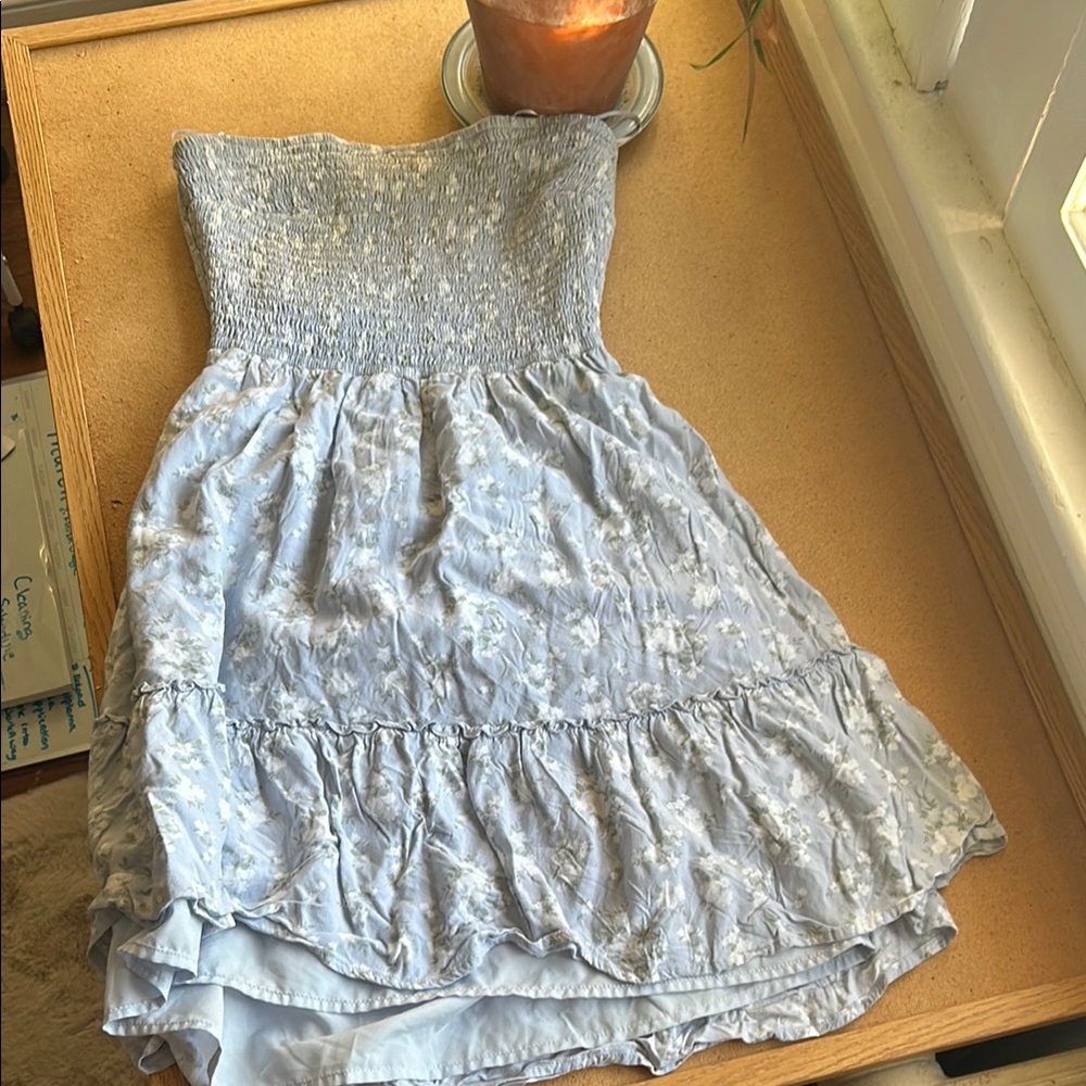 Hollister Floral Strapless Dress